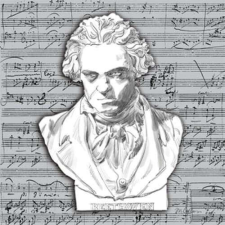 Beethoven szalvéta - 25x25 cm papírárú, csomagoló és tárolóeszköz