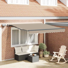  Behúzható napellenző LED -es lámpákkal Bézs 300 x 250 cm szövet nyílászáró