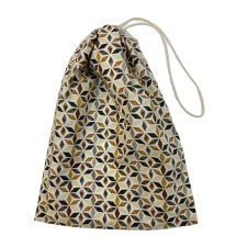  Behúzós zsák – geometriai mintás, pamut és PUL bélés papírárú, csomagoló és tárolóeszköz