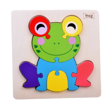 Béka alakú Montessori fa puzzle gyerekeknek puzzle, kirakós