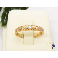  Bekka antiallergén kisköves gyűrű metszett díszítéssel -18K gyűrű