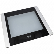 Beko 497x461 mm Üveg, ajtó, külső, fehér, (eredeti) BEKO tűzhely beépíthető gépek kiegészítői