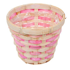  Bélelt kaspó rózsaszín D15cm M12cm dekorációs kellék
