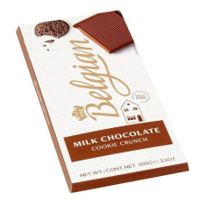 Belgian Csokoládé BELGIAN Milk Cookie Crunch kekszdarabos tejcsokoládé 100g csokoládé és édesség