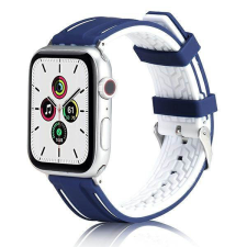 Beline Apple Watch szilikon óraszíj 38/40/41mm kék/fehér okosóra kellék