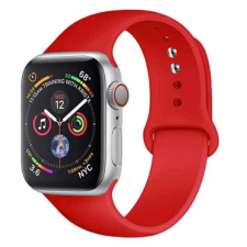 Beline okosóra szíj, piros, szilikon, Apple Watch 4/5/6/7/SE 42/44/45mm okosóra kellék