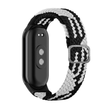 Beline óraszíj Mi Band 8 Textil ekete/fehér okosóra kellék