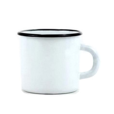 Belis Zománc bögre, fehér, 350 ml, 8 cm átmérőjű bögrék, csészék