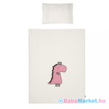 Belisima 6-részes ágyneműhuzat Belisima Dino 3D 100x135 krémszínű-rózsaszín babaágynemű, babapléd