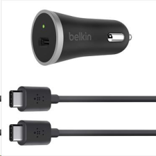 Belkin 15 W / 3A autós töltő + USB-C 2.0 kábel 1.2m fekete (F7U005bt04-BLK) mobiltelefon kellék
