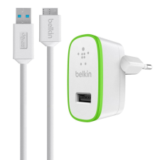 Belkin asztali töltő + Micro USB kábel 2.1A fehér-zöld (F8M865vf03-WHT) mobiltelefon kellék