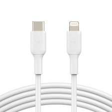 Belkin Belkin BoostCharge USB-C to Lightning Cable 1m White (CAA003BT1MWH) kábel és adapter