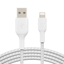 Belkin BOOST ↑ CHARGE ™ Lightning apa - USB-A apa Adat- és töltőkábel 3m - Fehér kábel és adapter