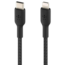 Belkin Boost Lightning apa - USB-C apa Adat- és töltőkábel - Fekete (1m) kábel és adapter