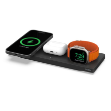 Belkin boostcharge pro 3-in-1 wireless charging pad with magsafe black wiz016vfbk kábel és adapter
