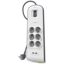 Belkin BSV604VF2M Surge protection hosszabbító, elosztó