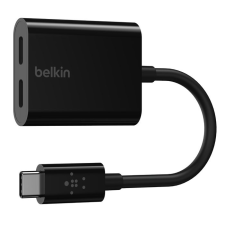 Belkin connect usb-c audio + charge adapter black f7u081btblk kábel és adapter