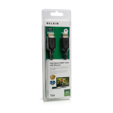 Belkin HDMI-HDMI High Speed with Ethernet Cable 1m Gold Connector Black kábel és adapter