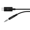 Belkin USB-C apa - 3.5mm Jack apa Összekötő kábel 0.9m - Fekete (F7U079BT03-BLK)