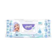 BELLA Happy Popsitörlő Aqua Care, vízalapú kupakos (56 db/cs) törlőkendő