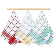 Bellatex 3 darabos készlet - 50×70 cm - kockás, türkiz, sárga, piros tisztító- és takarítószer, higiénia