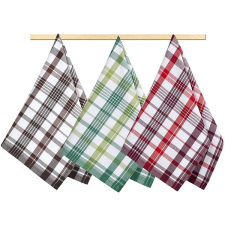 Bellatex 3 darabos készlet - 50 × 70 cm - kockás - zöld, barna, piros tisztító- és takarítószer, higiénia