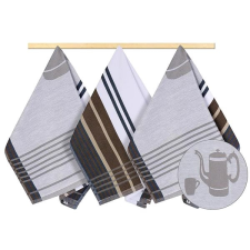 Bellatex 3 darabos készlet - 50 × 70 cm, szürke teáskanna tisztító- és takarítószer, higiénia