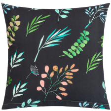 Bellatex Adéla polštářek 40 × 40 cm 55/236 lístky na černé lakástextília