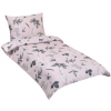 Bellatex ágynemű pamut, 90 / 217 réti virágok szürke, rózsaszín 140 × 200, 70 × 90 (11407)