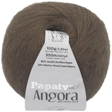 Bellatex Angora Merino Papatya 100g, 9270 barna rövidáru