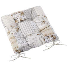 Bellatex EMA steppelt párna, 40×40 cm, bézs-szürke patchwork lakástextília