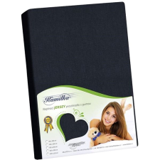 Bellatex J6 Jersey lepedő, 160×200 cm, fekete lakástextília