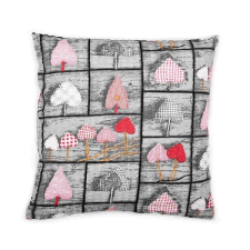 Bellatex Krepový - 40 × 40 cm - srdce šedé, červené lakástextília