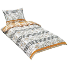 Bellatex pamut 140 × 200, 70 × 90 szürke-narancssárga retro (8015) lakástextília