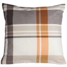 Bellatex pamut párnahuzat, 40×40 cm, szürke-narancsszín kockás lakástextília