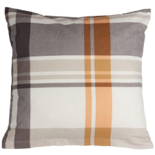 Bellatex pamut párnahuzat, 40×40 cm, szürke-narancsszín kockás (6886) lakástextília