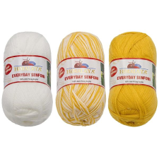 Bellatex s.r.o. Everyday Senfoni 3 × 100 g - 71002 sárga, fehér rövidáru