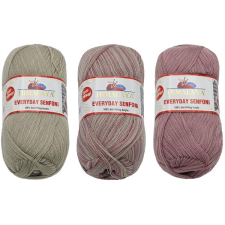 Bellatex s.r.o. Everyday Senfoni 3 × 100 g - 71030 lila, szürke rövidáru