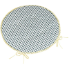 Bellatex Ülőpárna BERTA, 7910 kerek sima, átmérő 40 cm, kockás, szürke
