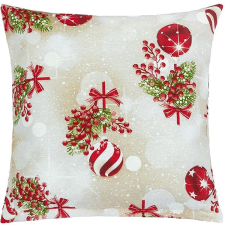 Bellatex Vánoce polštářek 40 × 40 cm 55 / 123 vánoční koule a cesmína lakástextília