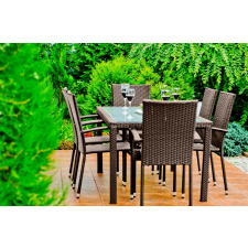 Bello Giardino Rattan kerti bútor garnitúra Avvicente 6 személyes kivitel, Barna kerti bútor