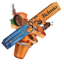 BELMIO Decaffeinato Caramel - koffeinmentes karamell kávékapszula - 10db kávé