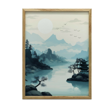 BELSŐ FAL PLAKÁT BÉKE ARANY KERETBEN 70x100 CM grafika, keretezett kép