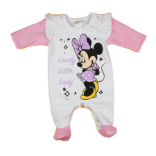  Belül bolyhos hosszú ujjú rugdalózó Minnie egér mintával rugdalózó