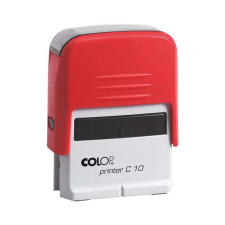  Bélyegző c10 printer colop 10x27mm, piros ház/fekete párna bélyegző