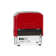  Bélyegző C40 Colop piros átlátszó ház/fekete párna bélyegző
