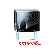  Bélyegző, szó, COLOP "Printer IQ 20/L", Fizetve bélyegző