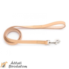 Bende Póráz Bőr Natúr Füles Normál Karabinerrel 16x1300mm nyakörv, póráz, hám kutyáknak