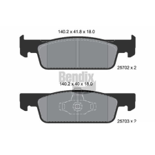 BENDIX Braking fékbetétkészlet, tárcsafék BENDIX Braking BPD1010 autóalkatrész