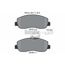BENDIX Braking fékbetétkészlet, tárcsafék BENDIX Braking BPD1037 autóalkatrész